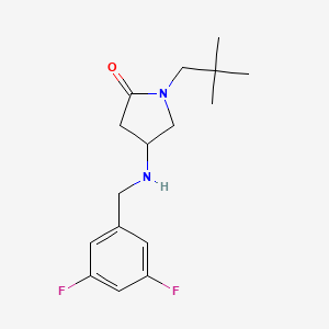 molecular formula C16H22F2N2O B6126210 4-[(3,5-difluorobenzyl)amino]-1-(2,2-dimethylpropyl)-2-pyrrolidinone 