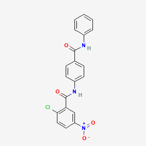 molecular formula C20H14ClN3O4 B6126221 N-[4-(anilinocarbonyl)phenyl]-2-chloro-5-nitrobenzamide 
