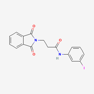 molecular formula C17H13IN2O3 B6126223 3-(1,3-dioxo-1,3-dihydro-2H-isoindol-2-yl)-N-(3-iodophenyl)propanamide 