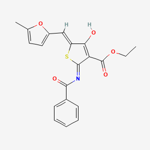 molecular formula C20H17NO5S B6126232 ethyl 2-(benzoylamino)-5-[(5-methyl-2-furyl)methylene]-4-oxo-4,5-dihydro-3-thiophenecarboxylate 