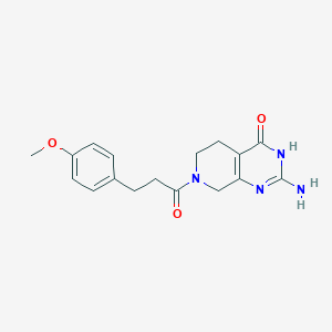 molecular formula C17H20N4O3 B6126239 2-amino-7-[3-(4-methoxyphenyl)propanoyl]-5,6,7,8-tetrahydropyrido[3,4-d]pyrimidin-4(3H)-one 