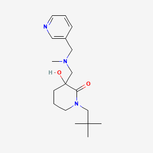 molecular formula C18H29N3O2 B6126284 1-(2,2-dimethylpropyl)-3-hydroxy-3-{[methyl(3-pyridinylmethyl)amino]methyl}-2-piperidinone 