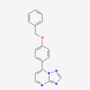 molecular formula C18H14N4O B6126320 7-[4-(benzyloxy)phenyl][1,2,4]triazolo[1,5-a]pyrimidine 