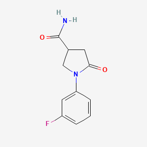 molecular formula C11H11FN2O2 B6126366 1-(3-fluorophenyl)-5-oxo-3-pyrrolidinecarboxamide 