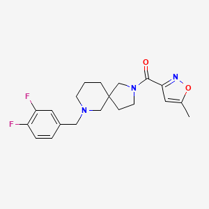 molecular formula C20H23F2N3O2 B6126371 7-(3,4-difluorobenzyl)-2-[(5-methyl-3-isoxazolyl)carbonyl]-2,7-diazaspiro[4.5]decane 