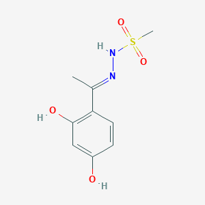 molecular formula C9H12N2O4S B6126397 N'-[1-(2,4-二羟苯基)亚乙基]甲磺酰肼 