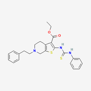 ethyl 2-[(anilinocarbonothioyl)amino]-6-(2-phenylethyl)-4,5,6,7-tetrahydrothieno[2,3-c]pyridine-3-carboxylate