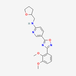 5-[3-(2,3-dimethoxyphenyl)-1,2,4-oxadiazol-5-yl]-N-(tetrahydro-2-furanylmethyl)-2-pyridinamine