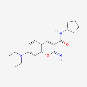 N-cyclopentyl-7-(diethylamino)-2-imino-2H-chromene-3-carboxamide