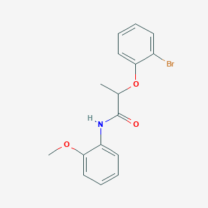 molecular formula C16H16BrNO3 B6126450 2-(2-bromophenoxy)-N-(2-methoxyphenyl)propanamide 