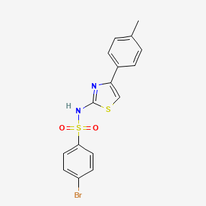 molecular formula C16H13BrN2O2S2 B6126459 4-bromo-N-[4-(4-methylphenyl)-1,3-thiazol-2-yl]benzenesulfonamide 