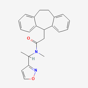 molecular formula C23H24N2O2 B6126460 2-(10,11-dihydro-5H-dibenzo[a,d][7]annulen-5-yl)-N-[1-(3-isoxazolyl)ethyl]-N-methylacetamide 