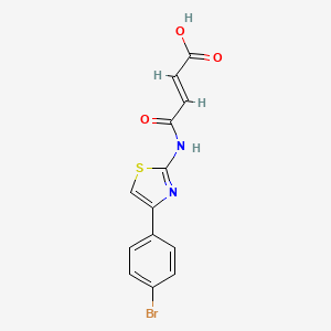 molecular formula C13H9BrN2O3S B6126463 4-{[4-(4-bromophenyl)-1,3-thiazol-2-yl]amino}-4-oxo-2-butenoic acid 