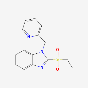molecular formula C15H15N3O2S B6126494 2-(ethylsulfonyl)-1-(2-pyridinylmethyl)-1H-benzimidazole 