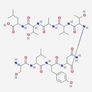 molecular formula C₄₄H₇₂N₁₀O₁₅ B612650 HIV p17 Gag (77-85) CAS No. 147468-65-3