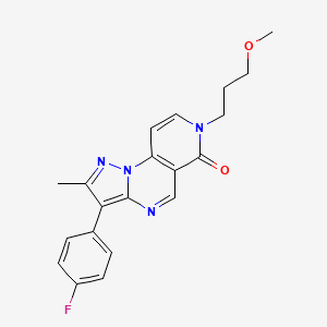 molecular formula C20H19FN4O2 B6126514 3-(4-fluorophenyl)-7-(3-methoxypropyl)-2-methylpyrazolo[1,5-a]pyrido[3,4-e]pyrimidin-6(7H)-one 