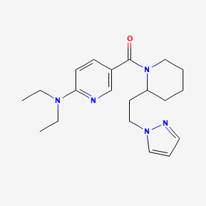 molecular formula C20H29N5O B6126527 N,N-diethyl-5-({2-[2-(1H-pyrazol-1-yl)ethyl]-1-piperidinyl}carbonyl)-2-pyridinamine 