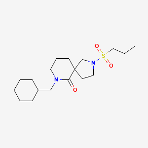 molecular formula C18H32N2O3S B6126541 7-(cyclohexylmethyl)-2-(propylsulfonyl)-2,7-diazaspiro[4.5]decan-6-one 