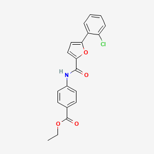 molecular formula C20H16ClNO4 B6126575 ethyl 4-{[5-(2-chlorophenyl)-2-furoyl]amino}benzoate 