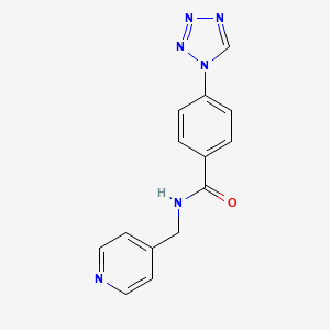 molecular formula C14H12N6O B6126584 N-(4-pyridinylmethyl)-4-(1H-tetrazol-1-yl)benzamide 