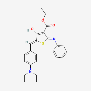 ethyl 2-anilino-5-[4-(diethylamino)benzylidene]-4-oxo-4,5-dihydro-3-thiophenecarboxylate