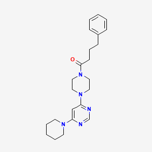 molecular formula C23H31N5O B6126659 4-[4-(4-phenylbutanoyl)-1-piperazinyl]-6-(1-piperidinyl)pyrimidine 