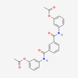 molecular formula C24H20N2O6 B6126693 1,3-phenylenebis(carbonylimino-3,1-phenylene) diacetate 