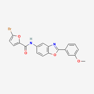 molecular formula C19H13BrN2O4 B6126700 5-bromo-N-[2-(3-methoxyphenyl)-1,3-benzoxazol-5-yl]-2-furamide 