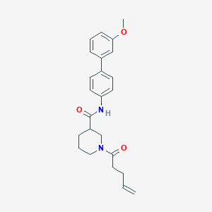 molecular formula C24H28N2O3 B6126710 N-(3'-methoxy-4-biphenylyl)-1-(4-pentenoyl)-3-piperidinecarboxamide 