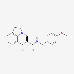 molecular formula C20H18N2O3 B6126725 N-(4-methoxybenzyl)-6-oxo-1,2-dihydro-6H-pyrrolo[3,2,1-ij]quinoline-5-carboxamide 