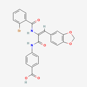 4-({3-(1,3-benzodioxol-5-yl)-2-[(2-bromobenzoyl)amino]acryloyl}amino)benzoic acid