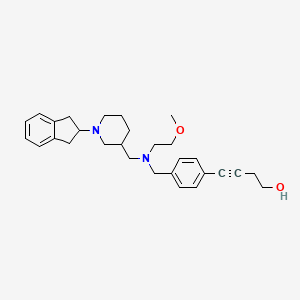 molecular formula C29H38N2O2 B6126740 4-(4-{[{[1-(2,3-dihydro-1H-inden-2-yl)-3-piperidinyl]methyl}(2-methoxyethyl)amino]methyl}phenyl)-3-butyn-1-ol 
