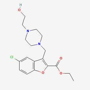 molecular formula C18H23ClN2O4 B6126760 ethyl 5-chloro-3-{[4-(2-hydroxyethyl)-1-piperazinyl]methyl}-1-benzofuran-2-carboxylate 