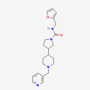 molecular formula C21H28N4O2 B6126763 N-(2-furylmethyl)-3-[1-(3-pyridinylmethyl)-4-piperidinyl]-1-pyrrolidinecarboxamide 