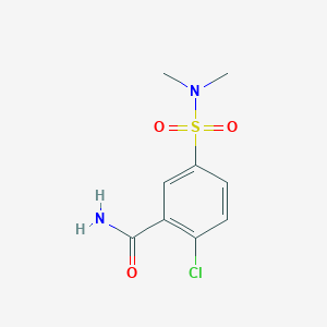 molecular formula C9H11ClN2O3S B6126768 2-chloro-5-[(dimethylamino)sulfonyl]benzamide 