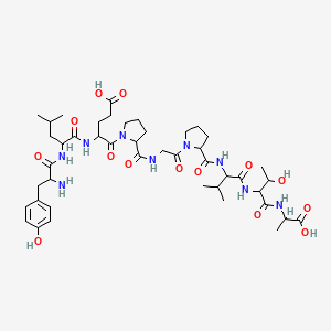molecular formula C₄₄H₆₇N₉O₁₄ B612677 GP100 Peptide Melanoma Vaccine YLEPGPVTA CAS No. 156761-76-1