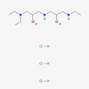 molecular formula C12H32Cl3N3O2 B6126772 1-(diethylamino)-3-{[3-(ethylamino)-2-hydroxypropyl]amino}-2-propanol trihydrochloride 