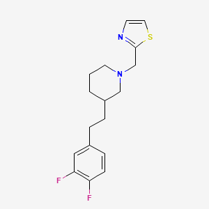 molecular formula C17H20F2N2S B6126777 3-[2-(3,4-difluorophenyl)ethyl]-1-(1,3-thiazol-2-ylmethyl)piperidine 