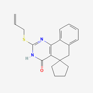 molecular formula C19H20N2OS B6126784 2-(allylthio)-3H-spiro[benzo[h]quinazoline-5,1'-cyclopentan]-4(6H)-one 