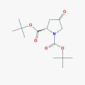 molecular formula C14H23NO5 B061268 (S)-二叔丁基 4-氧代吡咯烷-1,2-二羧酸酯 CAS No. 166410-05-5