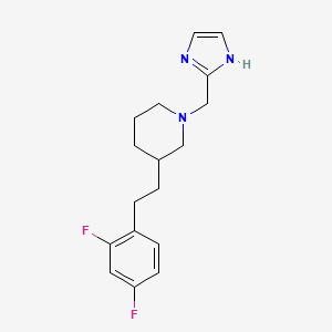 molecular formula C17H21F2N3 B6126800 3-[2-(2,4-difluorophenyl)ethyl]-1-(1H-imidazol-2-ylmethyl)piperidine 
