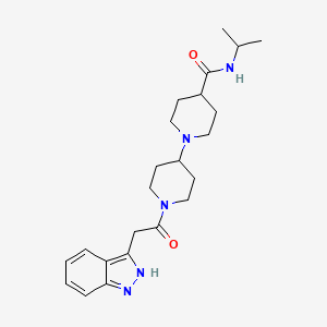 molecular formula C23H33N5O2 B6126803 1'-(1H-indazol-3-ylacetyl)-N-isopropyl-1,4'-bipiperidine-4-carboxamide 