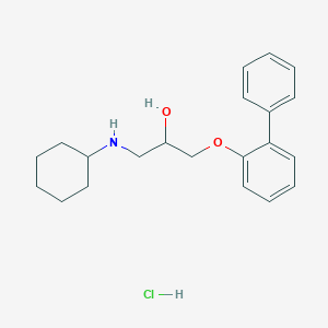 molecular formula C21H28ClNO2 B6126811 1-(2-biphenylyloxy)-3-(cyclohexylamino)-2-propanol hydrochloride 