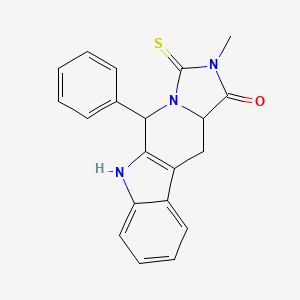 molecular formula C20H17N3OS B6126813 2-methyl-5-phenyl-3-thioxo-2,3,5,6,11,11a-hexahydro-1H-imidazo[1',5':1,6]pyrido[3,4-b]indol-1-one 