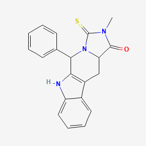 2-methyl-5-phenyl-3-thioxo-2,3,5,6,11,11a-hexahydro-1H-imidazo[1',5':1,6]pyrido[3,4-b]indol-1-one