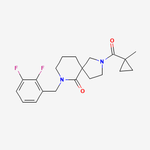 molecular formula C20H24F2N2O2 B6126815 7-(2,3-difluorobenzyl)-2-[(1-methylcyclopropyl)carbonyl]-2,7-diazaspiro[4.5]decan-6-one 