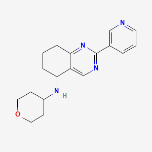 molecular formula C18H22N4O B6126822 2-(3-pyridinyl)-N-(tetrahydro-2H-pyran-4-yl)-5,6,7,8-tetrahydro-5-quinazolinamine 