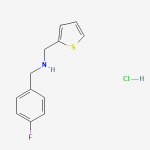 molecular formula C12H13ClFNS B6126837 (4-fluorobenzyl)(2-thienylmethyl)amine hydrochloride 