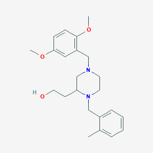 molecular formula C23H32N2O3 B6126846 2-[4-(2,5-dimethoxybenzyl)-1-(2-methylbenzyl)-2-piperazinyl]ethanol 