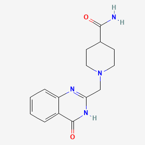 molecular formula C15H18N4O2 B6126864 1-[(4-hydroxy-2-quinazolinyl)methyl]-4-piperidinecarboxamide 